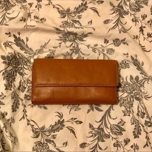 Tan leather wallet